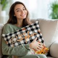 thumbnail image 5 of Decorative Throw Pillow Covers 16x16 Inch Set of 2 Hello Pumpkin Fall Decor Pillow Cases for Couch, Maple Leaf Black White Plaid Cushion Case for Living Room Bedroom Bed Car Chair, 5 of 9