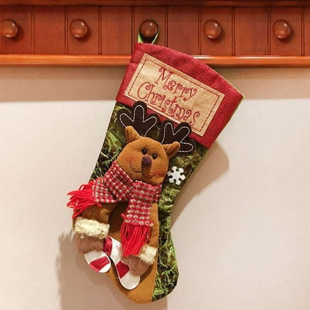 Christmas Stockings Sack Gift Candy Bag Elder