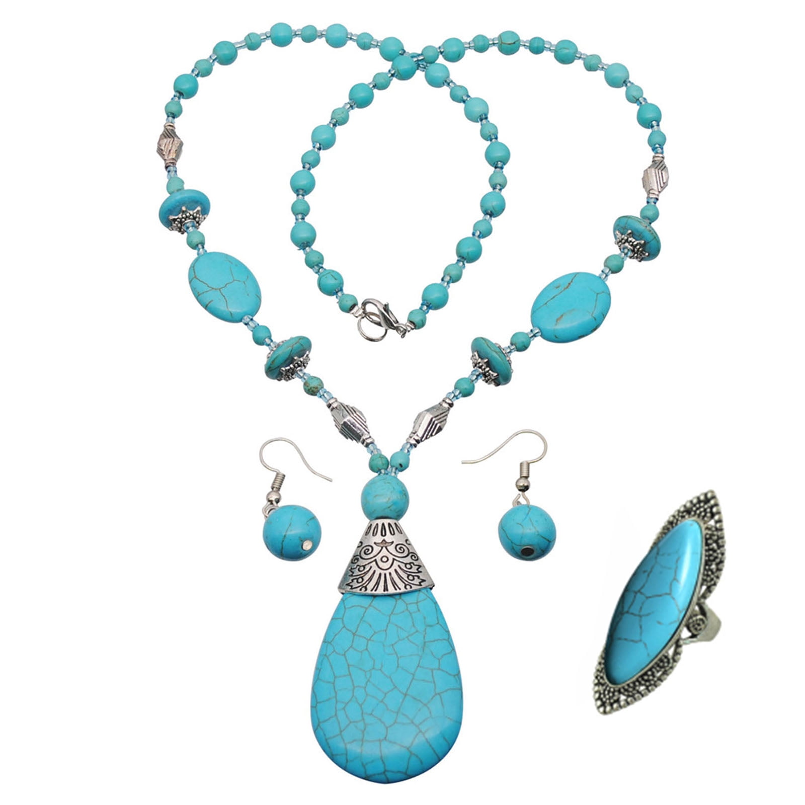 Turquoise Jewelry Sets Turquoise Necklaces Turquoise Pendant Necklace Earrings