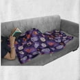 thumbnail image 6 of Cartoon Soft Flannel Fleece Throw Blanket, Funky Hearts Creatures Little Girls and Boys Cats Comic-themed, Cozy Plush for Indoor and Outdoor Use, 50" x 70", Dark Purple Multicolor, by Ambesonne, 6 of 6