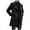 Black, variant on CHEEREAM Men's Notched Collar Trench Coat Double Breasted Long Winter Pea Coats Mid-Length Business Wool Blend Peacoat with Pockets Black XL