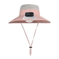 thumbnail image 1 of Sombrero de protección solar para niños con ventilador solar, recargable, transpirable, multiusos, ancho Rosa, 1 of 9