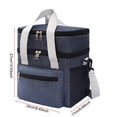 thumbnail image 2 of Double-Layer Insulated Lunch Bag, Portable Thermal Lunch Tote with Shoulder Strap, Leakproof Cooler Bag for Work, Picnic and Travel, 2 of 7