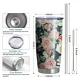 thumbnail image 6 of 20 Oz Pioneer Flower Coffee Tumbler Double Wall Insulated Stainless Steel Water Bottle | Metal Reusable Thermoses Flask with Cup Cap | Leak & Sweat Proof with Anti-Dust Lid, 6 of 7