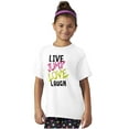 thumbnail image 3 of Live Laugh Love Inspirational Cute Girls Kids T Shirt Tees Teen Brisco Brands L, 3 of 6
