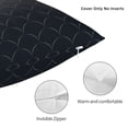 thumbnail image 3 of Pofeuu Black Fish scales Print Double-sided plush pillowcase Square Throw Pillow Covers Pillows Cover for Living Room Bedroom Sofa Couch Cushion Cover（No pillow core）-22"x22", 3 of 7