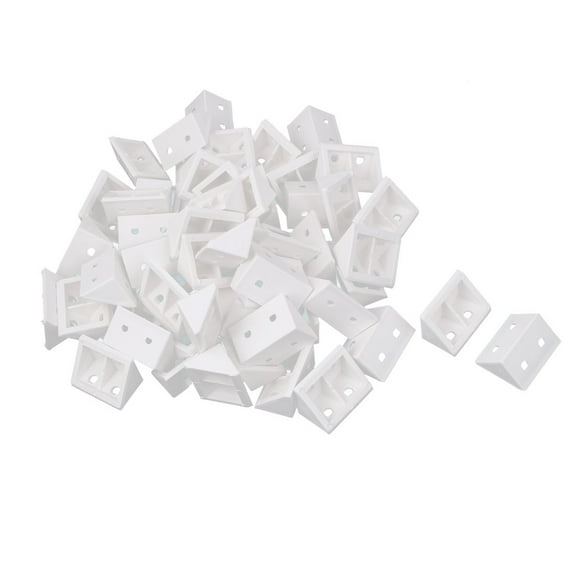 Uxcell Door Furniture Right Angle Corner Brace Bracket Plastic White 70Pcs