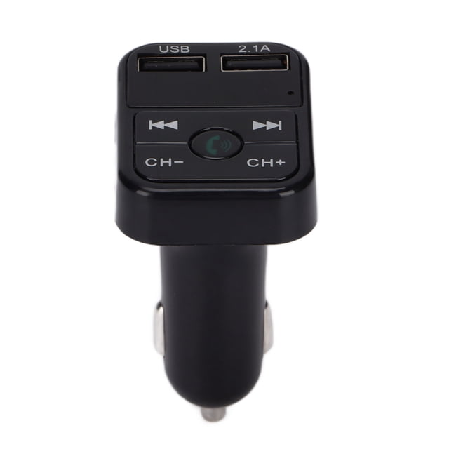 Transmisor FM Bluetooth 5.0 para coche, adaptador de radio FM inalámbrico, reproductor MP3 con cargador rápido USB dual para iOS