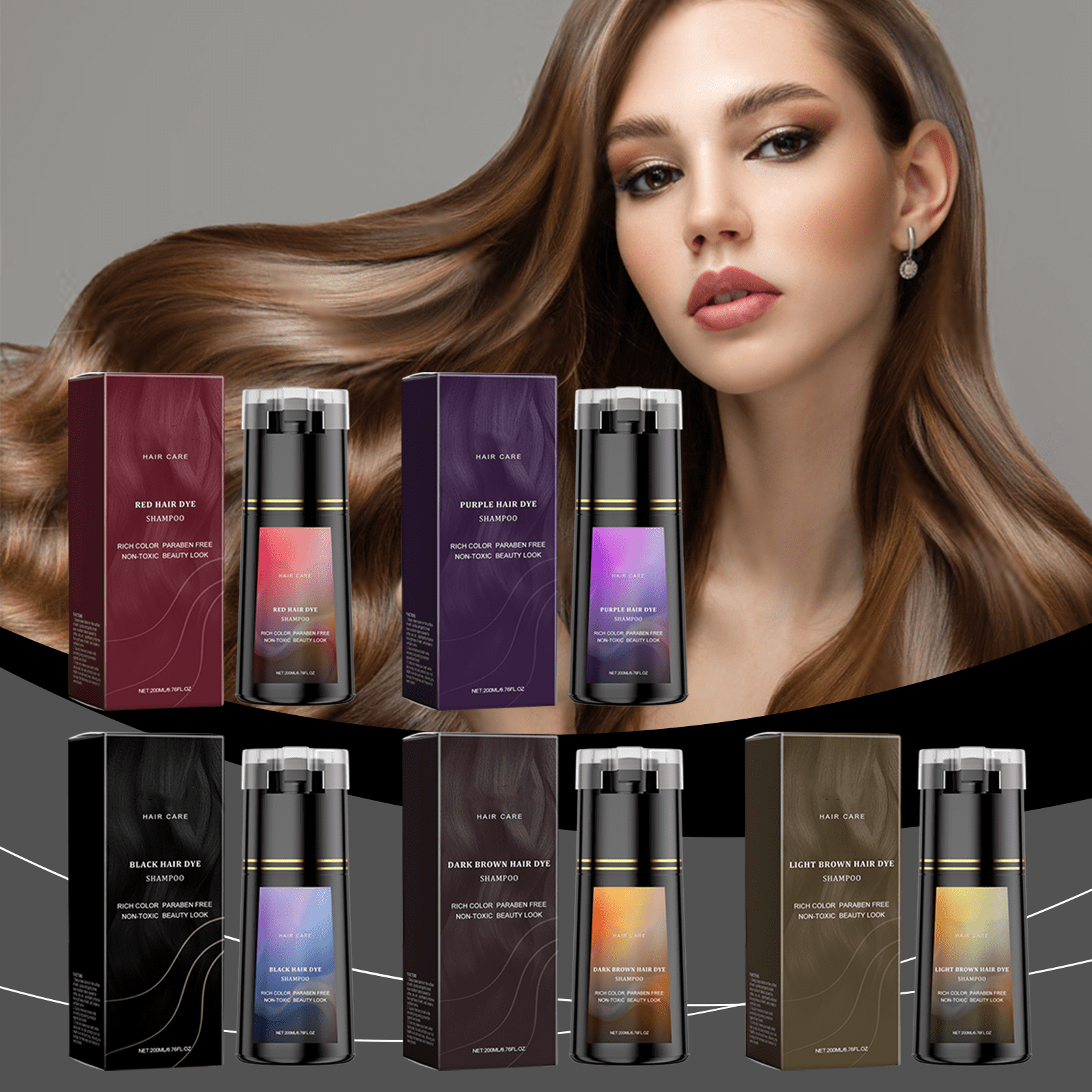 Hair Dye Shampoo, Hair Care, Hair Care Shampoo,3 In 1 Haircare Instant Dye Shampoo, Natural Hair Color Shampoo For Gray Hair Coverage, Suitable For Women & Men