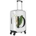 thumbnail image 4 of Leaf Initial Name D White Luggage Cover Elastic Washable Stretch Suitcase Protector Anti-Scratch Travel Suitcase Cover for Kid and Adult S (Fit 18-21 inch suitcase), 4 of 6