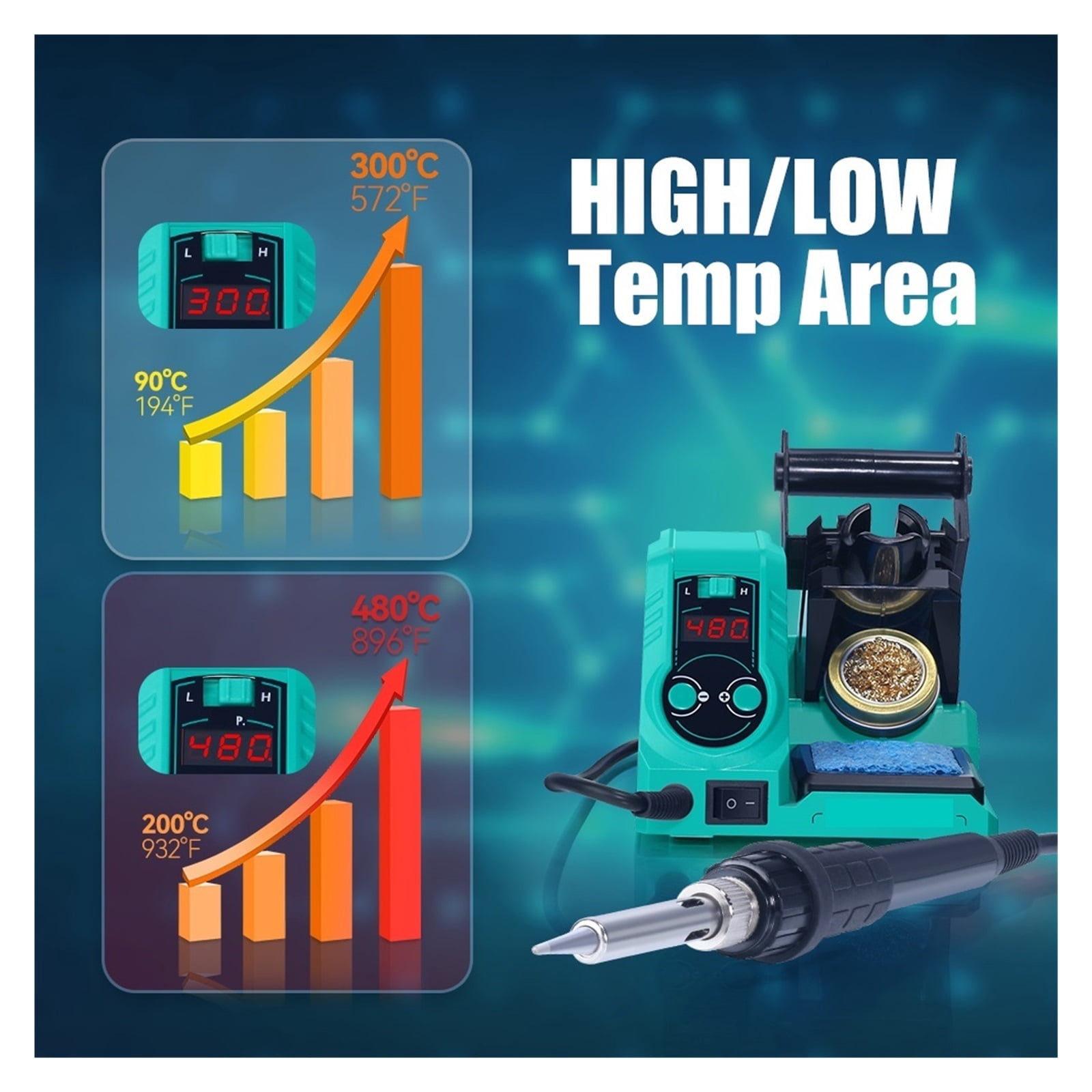 926LED VI Rapid Heating Soldering Iron Kit Welding Rework Station For Phone IC Repair Tool