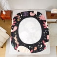 thumbnail image 5 of Homewish Kawaii Pink Axolotl Queen Sheet Sets,Cartoon Ocean Animal Flat Sheet,Watercolor Sealife Coral Queen Fitted Sheet For Teens,Super Cozy Room Decor,4-Piece, 5 of 7