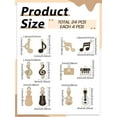 thumbnail image 2 of 24Pcs 6 Styles Music Theme Alloy Enamel Pendants Mixed Shapes Dainty Dangle Pendants Black Metal Charms for Bracelet Necklace Jewelry Making and Crafting 13~25.5x9~22x1.5~2mm Black, 2 of 3