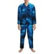 thumbnail image 3 of Balery Wolf Pijama para Hombre de Dos Piezas con Manga Larga, Conjunto de Dormir y Descanso Suave con Bolsillos-Large, 3 of 7