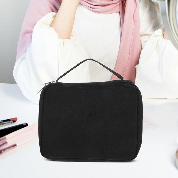 unbranded Organizador Colgante Para Accesorios De Cabello Negro Con Asa Portátil Para Clips Y Diademas