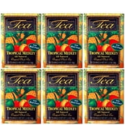 Hawaiian Islands Tea, Tropical Fruit Medley Flavor Black Tea, All Natural - Six Boxes with 20 Tea Bags Per Box.