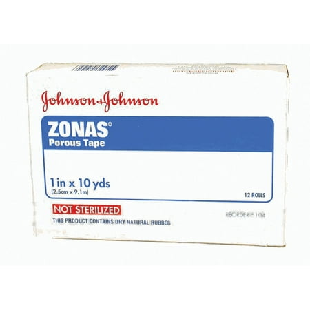 Johnson & Johnson Zonas Pourous Tape 1 Inch - 12 Rolls/Box ...