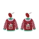 thumbnail image 2 of Nuevo estilo suéter rojo pendiente navideño pendiente encantador Papá Noel árbol de Navidad muñeco de nieve pendiente femenino, 2 of 4