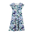 thumbnail image 5 of Lvshlubb Summer Dresses for Girls 2026 Fashion Floral Printed Fly Sleeve Crewneck A Line Dress with Pockets Size 4-15, 5 of 6
