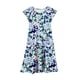 thumbnail image 4 of Vestido de verano para niña, de manga corta, con cuello redondo y estampado floral, de poliéster, con bolsillos y volantes., 4 of 5