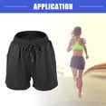 thumbnail image 2 of Vocoste Women's Flowy Running Shorts Casual High Waisted Workout Shorts Black Size 2XL, 2 of 6
