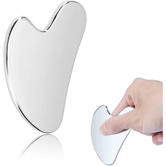Zhuge Stainless Steel Gua Sha Facial Tools, Metal Guasha Scraping Massage Tool, Lymphatic Drainage Massage Scraper for Face, Eyes, Neck, Body