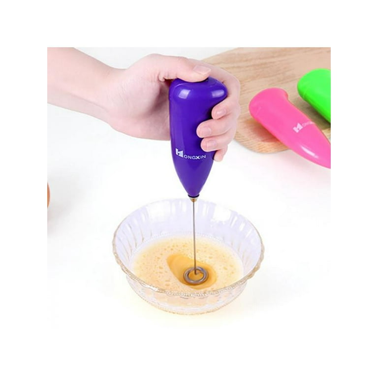 Handheld Electric Egg Beater Milk Frother Bubbler Coffee Blender Kitchen Tool, Size: 20.5, Brown