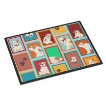 Lots of Piebald English Bulldog Indoor or Outdoor Mat 24x36 36 in x 24 in