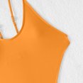 thumbnail image 4 of Womens High Cut Swimsuits Sexy Open Back Bikinis One Piece Swimwear Ajdustable Spaghetti Strap Thong Bathing Suit Orange, M, 4 of 5