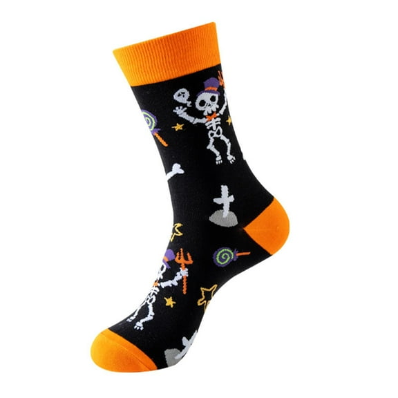 Pyhlmscde Halloween Novelty Crazy Cotton Colorful Cute Stockings, Halloween Socks, Compression Stockings, Thick Socks Women