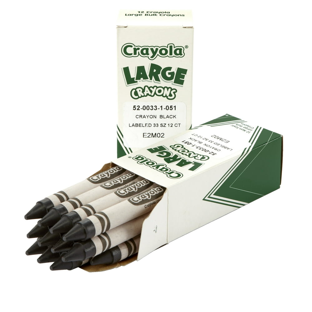 Crayola Large Crayon Refills, Black, 2 - Walmart.com - Walmart.com