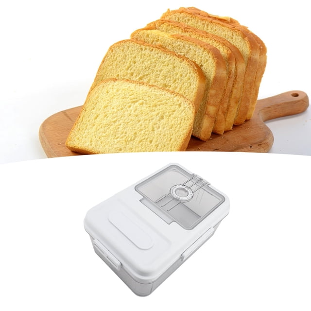 Tiempo Grabando Caja de Pan, Tapa Hermética Mantenga la Caja de Almacenamiento de Pan de Frescura para Granos para Donas