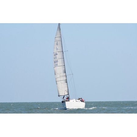 Canvas Print Water Yacht Sailing Sea Ocean Sailboat Wind Stretched Canvas 10 x
