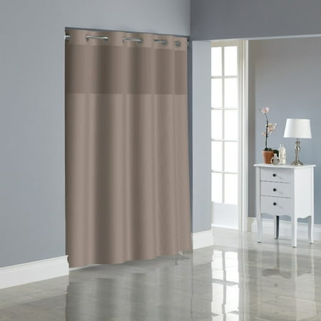 Palm Desert Shower Curtain - Hookless Desert Taupe Dobby Texture Polyester Shower Curtain