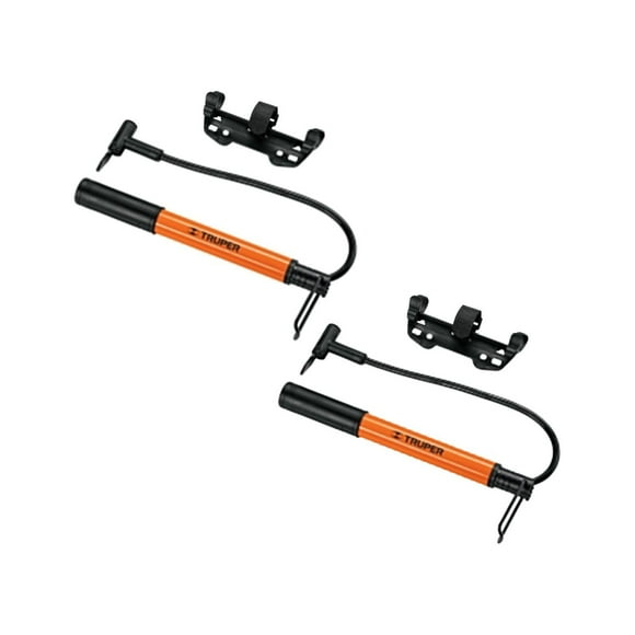 Mini Bomba DE Aire para Bicicleta Truper 13790 Negro 2 Paquete
