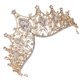 thumbnail image 2 of Corona de novia de cristal, delicada corona para el cabello, accesorio creativo para el cabello, tiara de moda para fotos para mujer y niña (dorada), 2 of 7