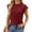 Wine, variant on Up to 65% off Xunlbb Women's Tops Women's Summer Solid Lace V-neck Short Sleeve Solid T-shirt Top Womens Trendy Tops, S-2XL