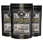 Pop Daddy Flavored Pretzels Sticks, Gourmet Pretzels Snacks, 7.5oz Individual Bags, 3 Pack, Peppercorn Ranch