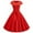 Red, variant on Women Vintage 1950s Dress Retro Cocktail Party Swing Dresses with Cap Sleeves