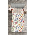 thumbnail image 3 of Ambesonne Shabby Flora Quilted Bedspread Set 2 Pcs, Soft Colored Floret, Twin Size, Multicolor, 3 of 3