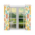 thumbnail image 3 of BSDHOME Seamless Happy Face Flower Window Curtain Kitchen Curtain 26x39 inches (Two Piece), 3 of 3