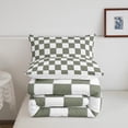 thumbnail image 5 of Erosebridal White Sage Green Checkered Bedding Set Buffalo Plaid Grid Comforter Set Checkerboard Quilt Set Aesthetics Gingham Duvet Set Modern Room Decor, 5 of 8