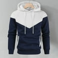 thumbnail image 6 of Bobasndm Men's Color Block Casual Long Sleeve Hoodie Sweatshirt with Pocket, 6 of 9