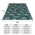 thumbnail image 3 of Honeii Fish Style Print Fleece Blanket - Throw Blanket for Bed, Sofa, Couch, Camping, and Travel , Microplush Ultra Soft Warm Blanket-80"x60", 3 of 7