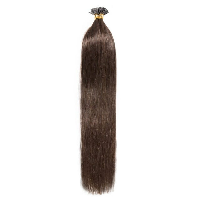MesaSe I Tip Human Hair Extensions 100 Strands Pre Bonded Stick Tip Keratin Straight Soft Hair