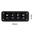 thumbnail image 3 of FYUU 12V 4-Button On/Off Switch Panel with Blue LED for Toyota Hilux FJ CRUISER VIGO, 3 of 5