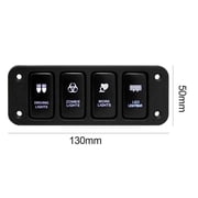 FYUU 12V 4-Button On/Off Switch Panel with Blue LED for Toyota Hilux FJ CRUISER VIGO