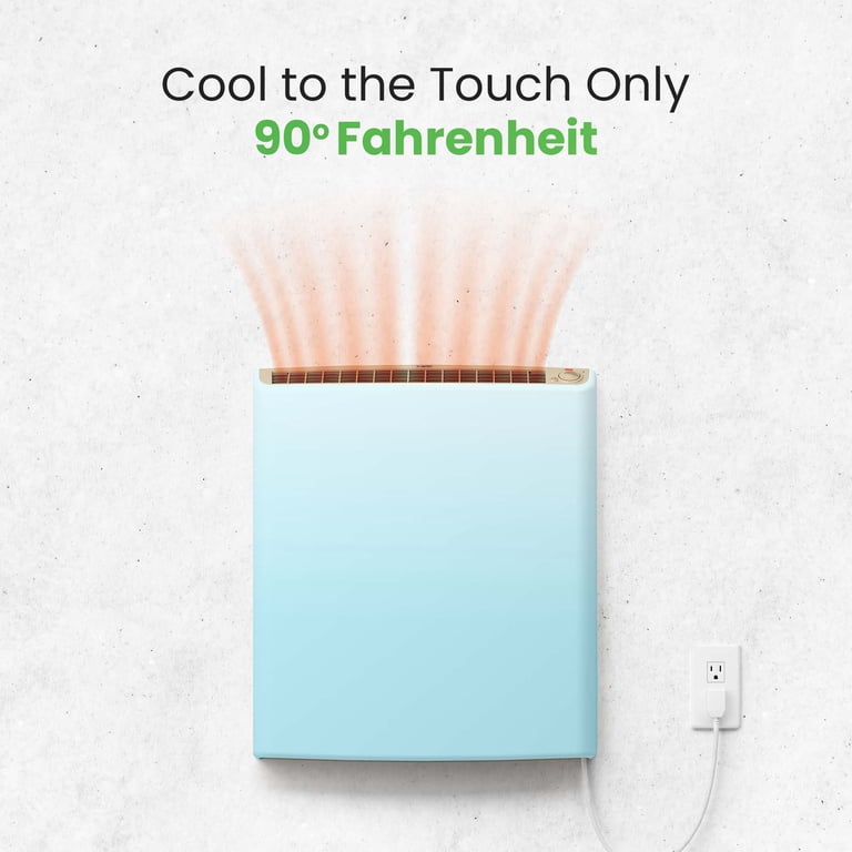 Envi Plug-in Electric Panel Wall Heater for Home, Energy Efficient, Child  Safe, Quiet, Great for Bedrooms, Bathrooms, Office, Kitchen, Garage,  Tip-Over Protection, Comfort-Level Adjustable Thermostat - Walmart.com