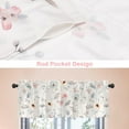 thumbnail image 4 of Kitchen Curtains Valances, Rod Pocket Valances for Windows, Small Window Treatment Valances for Window, Living Room, Bedroom, Bathroom, 1 Panel, 54" W x 18" L, Simple Flowers, 4 of 6