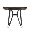 thumbnail image 6 of OUFAN KWPZQEB Round Bistro Pub Table, 46.85" Cocktail Bar Table with Modern Style Metal Base, Bar Table for Bar, Pub, Bistro, Cafe, Living Room, Terrace, Brown, 6 of 9
